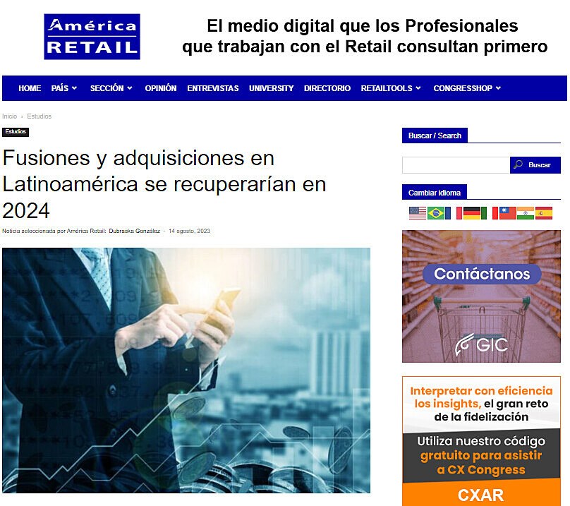 Fusiones y adquisiciones en Latinoamrica se recuperaran en 2024
